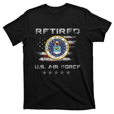 Vintage Retired Us Veteran Patriotic Gift T-Shirt