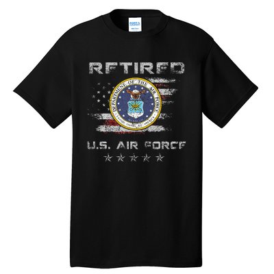 Vintage Retired Us Veteran Patriotic Gift Tall T-Shirt