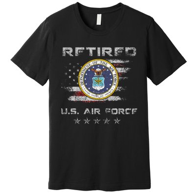 Vintage Retired Us Veteran Patriotic Gift Premium T-Shirt