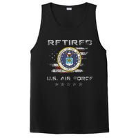 Vintage Retired Us Veteran Patriotic Gift PosiCharge Competitor Tank