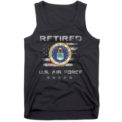 Vintage Retired Us Veteran Patriotic Gift Tank Top