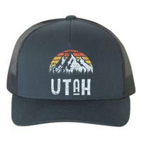 Vintage Retro Ut Utah Mountain State Sunrise Yupoong Adult 5-Panel Trucker Hat