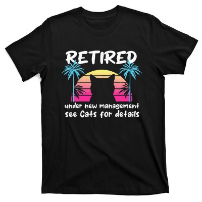 Vintage Retired Under New Management See Cats For Details T-Shirt