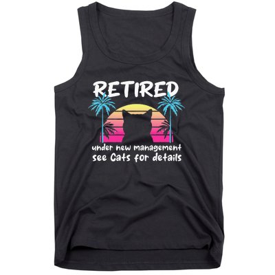 Vintage Retired Under New Management See Cats For Details Tank Top