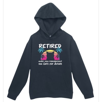 Vintage Retired Under New Management See Cats For Details Urban Pullover Hoodie