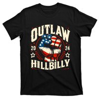 Vintage Retro Us Flag Outlaw Hillbilly 2024 Trump Vance 2024 T-Shirt