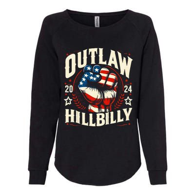 Vintage Retro Us Flag Outlaw Hillbilly 2024 Trump Vance 2024 Womens California Wash Sweatshirt