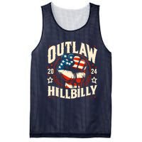 Vintage Retro Us Flag Outlaw Hillbilly 2024 Trump Vance 2024 Mesh Reversible Basketball Jersey Tank