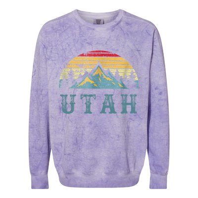 Vintage Retro UT Utah U.S. Mountain State tee Colorblast Crewneck Sweatshirt