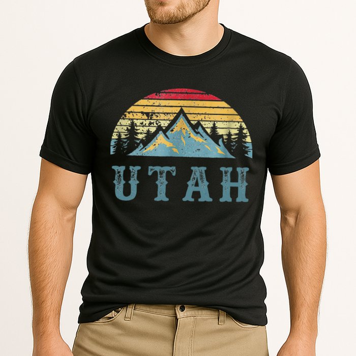 Vintage Retro UT Utah U.S. Mountain State tee Cooling Performance Crew T-Shirt