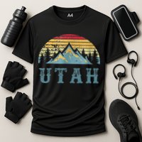 Vintage Retro UT Utah U.S. Mountain State tee Cooling Performance Crew T-Shirt