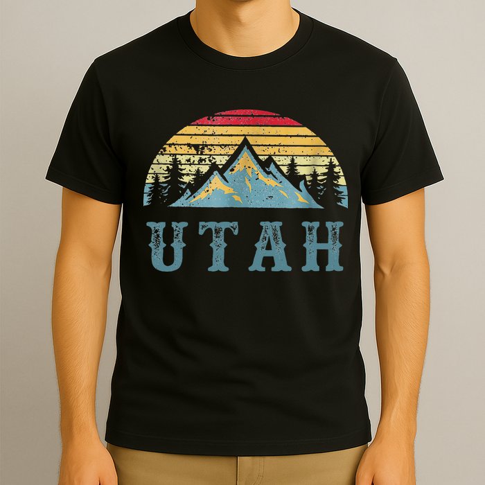 Vintage Retro UT Utah U.S. Mountain State tee T-Shirt