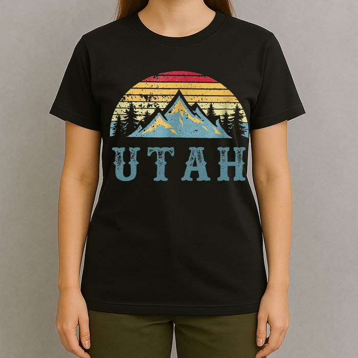 Vintage Retro UT Utah U.S. Mountain State tee T-Shirt