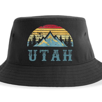 Vintage Retro UT Utah U.S. Mountain State tee Sustainable Bucket Hat