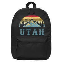 Vintage Retro UT Utah U.S. Mountain State tee 16 in Basic Backpack