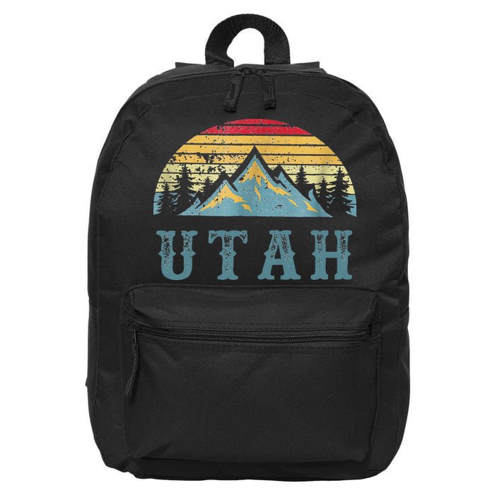 Vintage Retro UT Utah U.S. Mountain State tee 16 in Basic Backpack