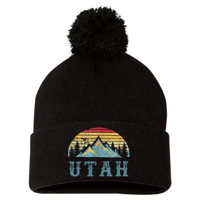 Vintage Retro UT Utah U.S. Mountain State tee Pom Pom 12in Knit Beanie