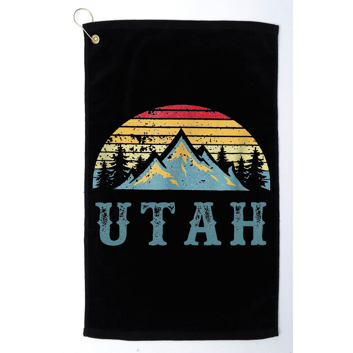 Vintage Retro UT Utah U.S. Mountain State tee Golf Towel