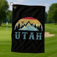 Vintage Retro UT Utah U.S. Mountain State tee Golf Towel