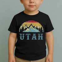 Vintage Retro UT Utah U.S. Mountain State tee Toddler T-Shirt