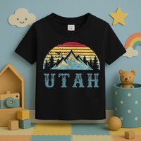 Vintage Retro UT Utah U.S. Mountain State tee Toddler T-Shirt