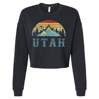 Vintage Retro UT Utah U.S. Mountain State tee Cropped Pullover Crew