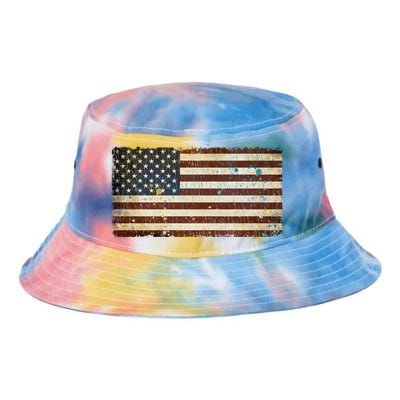 Vintage Retro Usa Us Flag Independence Day 4th Of July Great Gift Tie Dye Newport Bucket Hat