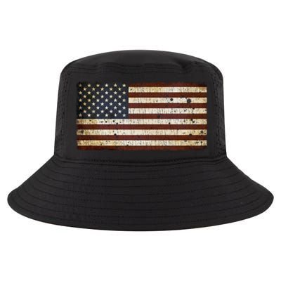 Vintage Retro Usa Us Flag Independence Day 4th Of July Great Gift Cool Comfort Performance Bucket Hat