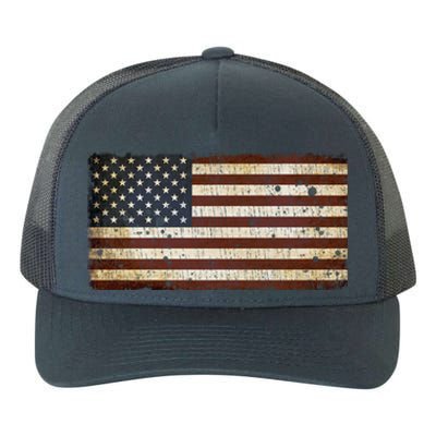 Vintage Retro Usa Us Flag Independence Day 4th Of July Great Gift Yupoong Adult 5-Panel Trucker Hat