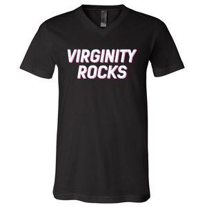 Virginity Rocks V-Neck T-Shirt