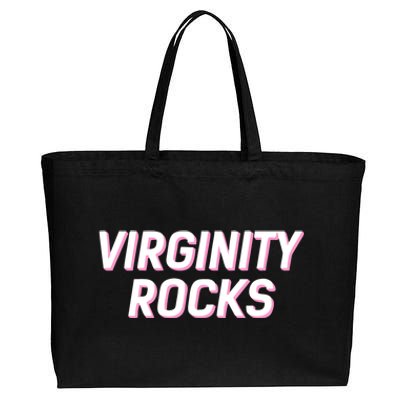 Virginity Rocks Cotton Canvas Jumbo Tote