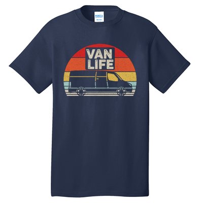 Vintage Retro Vanlife Camper Van Life Meaningful Tall T-Shirt