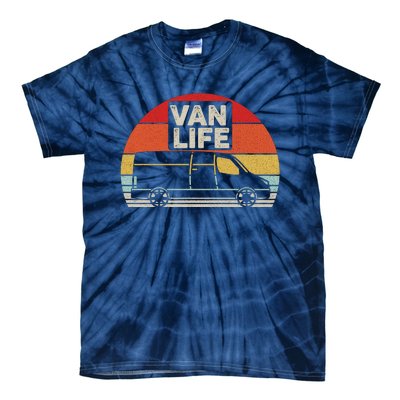 Vintage Retro Vanlife Camper Van Life Meaningful Tie-Dye T-Shirt