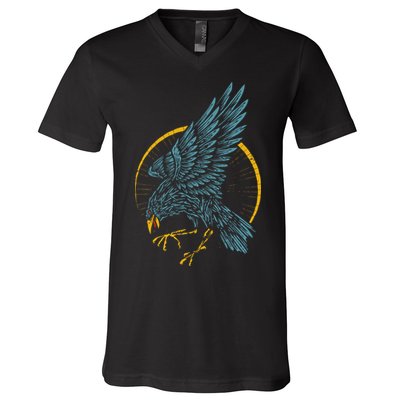 Vintage Raven V-Neck T-Shirt