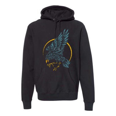 Vintage Raven Premium Hoodie