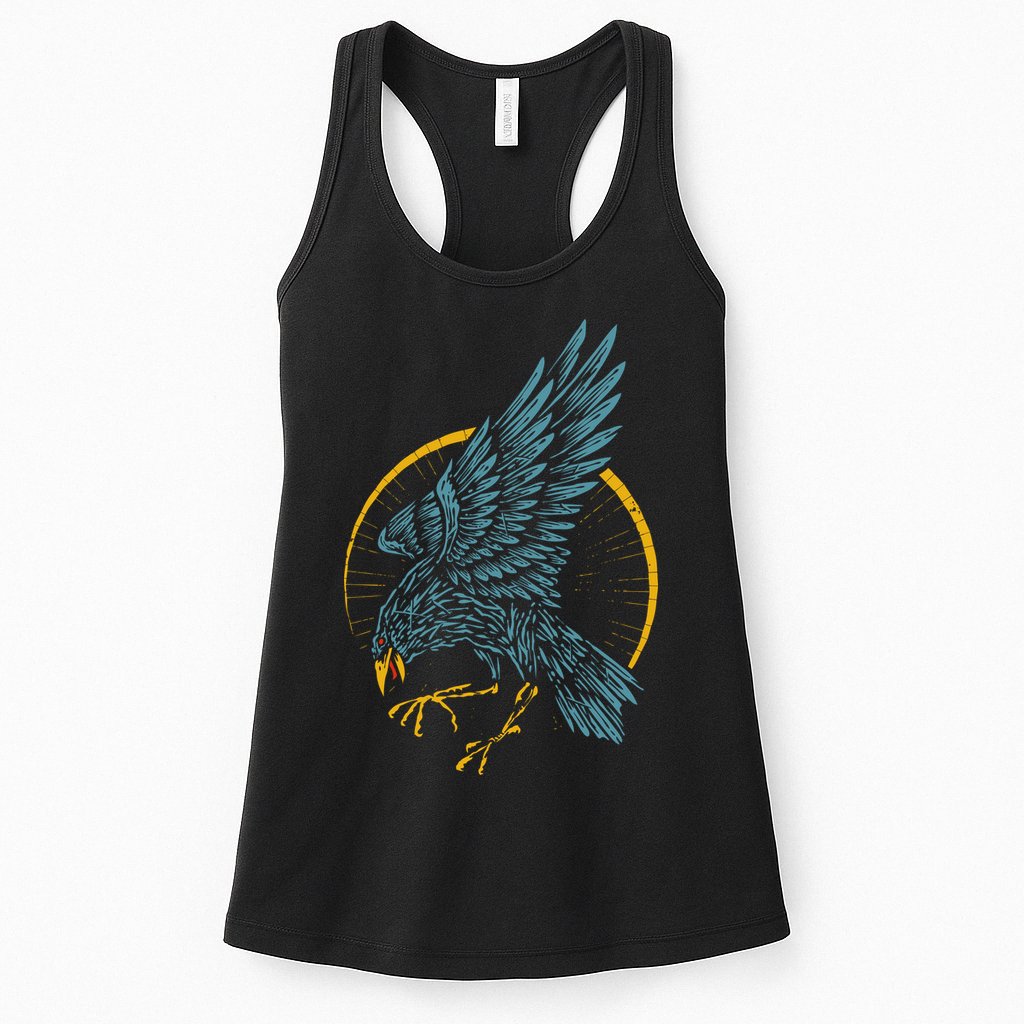 Vintage Raven Womens Tank Top