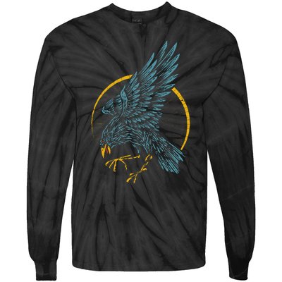 Vintage Raven Tie-Dye Long Sleeve Shirt