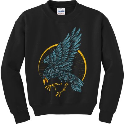 Vintage Raven Kids Sweatshirt