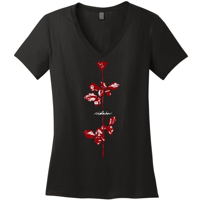Violator Red Women's V-Neck T-Shirt