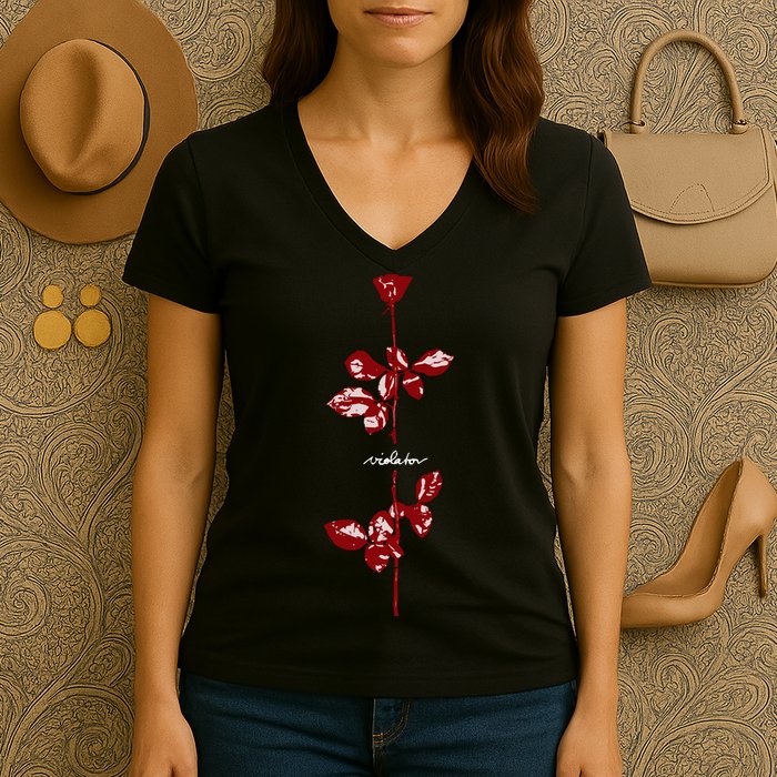 Violator Red Women's V-Neck T-Shirt
