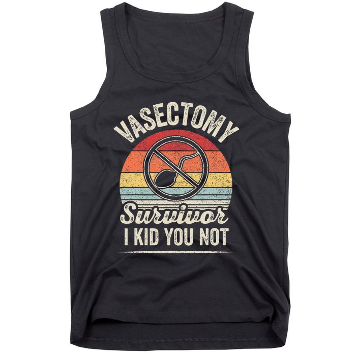 Vintage Retro Vasectomy Survivor Tank Top