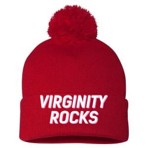 Virginity Rocks Pom Pom 12in Knit Beanie