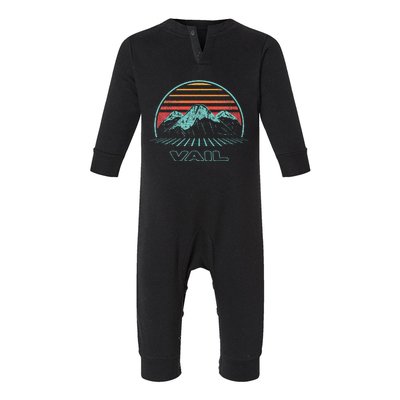 Vail Retro Vintage 80s Style Infant Fleece One Piece