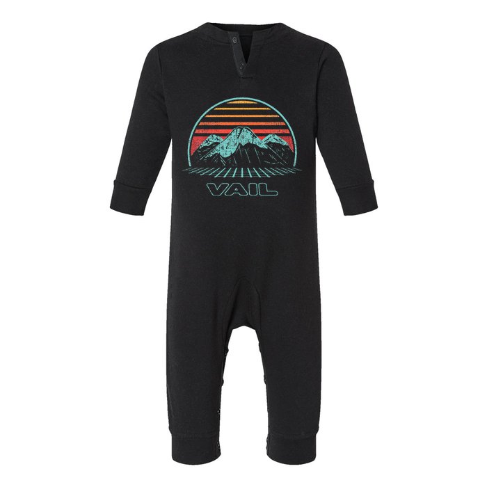 Vail Retro Vintage 80s Style Infant Fleece One Piece