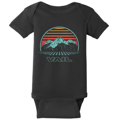 Vail Retro Vintage 80s Style Baby Bodysuit