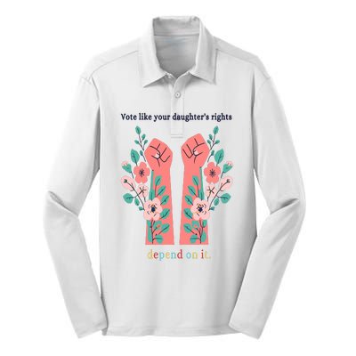 Voting Rights Vote Like Your DaughterS Rights Silk Touch Performance Long Sleeve Polo