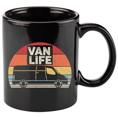 Vintage Retro Vanlife Camper Van Life Meaningful Gift 11oz C Handle Ceramic Mug