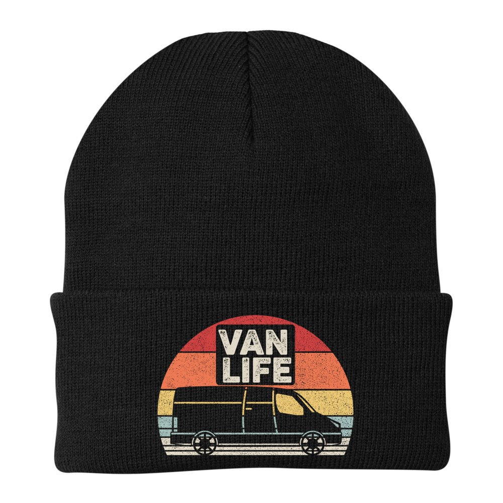 Vintage Retro Vanlife Camper Van Life Meaningful Gift Beanie