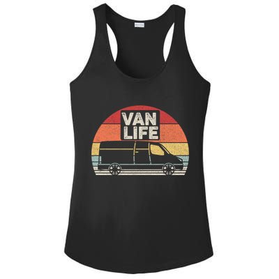 Vintage Retro Vanlife Camper Van Life Meaningful Gift Ladies PosiCharge Competitor Racerback Tank