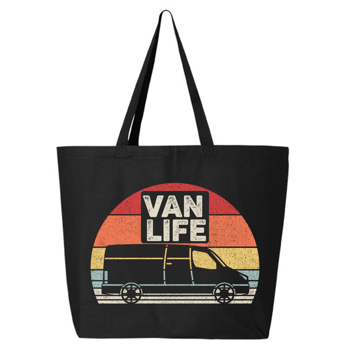 Vintage Retro Vanlife Camper Van Life Meaningful Gift 25L Jumbo Tote
